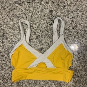 Yellow las olas bikini top